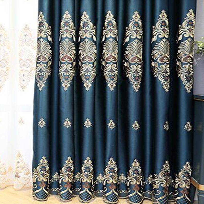 欧式轻奢家用落地窗卧客GP2022-0室厅遮阳隔高热精密绣遮光花窗帘