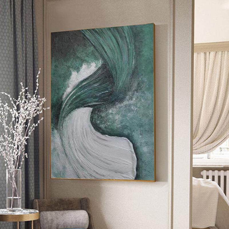 手油画客厅玄关装画现代FPK简约绿色抽绘象纯立体肌理饰画艺术挂,畜牧/养殖物资,特种养殖设备,淘宝优惠券,粉丝福利购,淘宝优惠卷