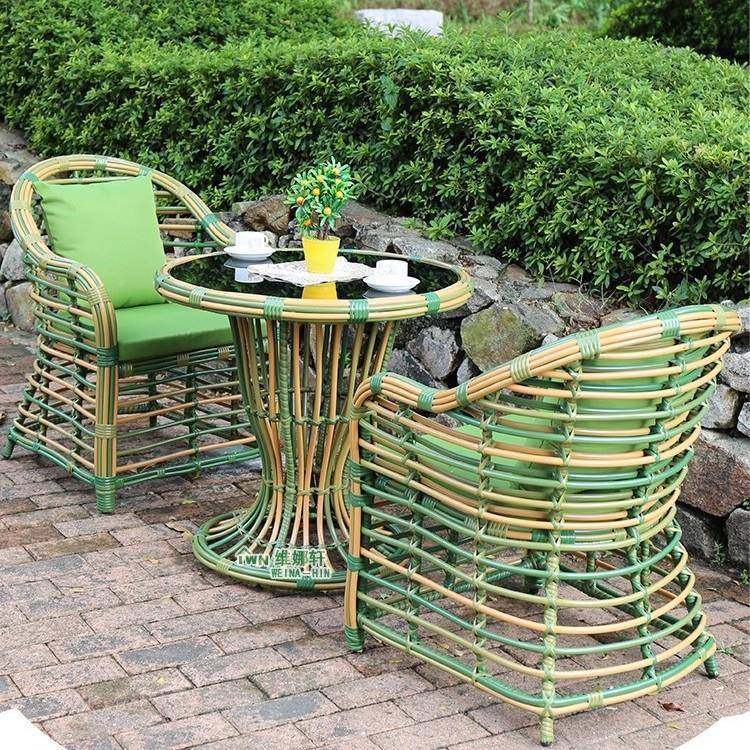 庭户合外创意粗藤桌椅室三五件套DZB组外院花园网红简约现代铁艺,商业/办公家具,商用藤编家具,淘宝优惠券,粉丝福利购,淘宝优惠卷