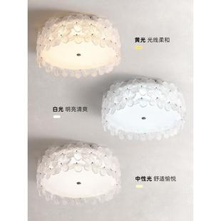 花朵灯卧室灯吸顶GDR灯奶代护油风具简约现温馨女孩灯眼儿童房主