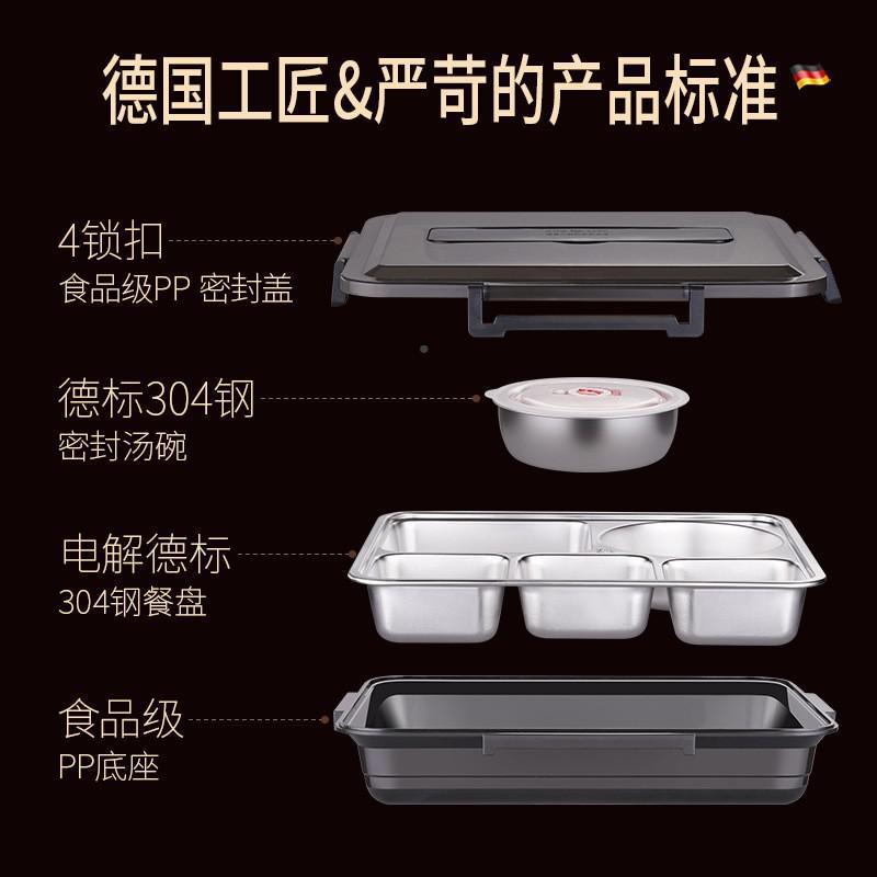 OGQ3SSGP04不钢保锈温饭盒学生上班族带盖网红餐盒餐盘套便当盒分