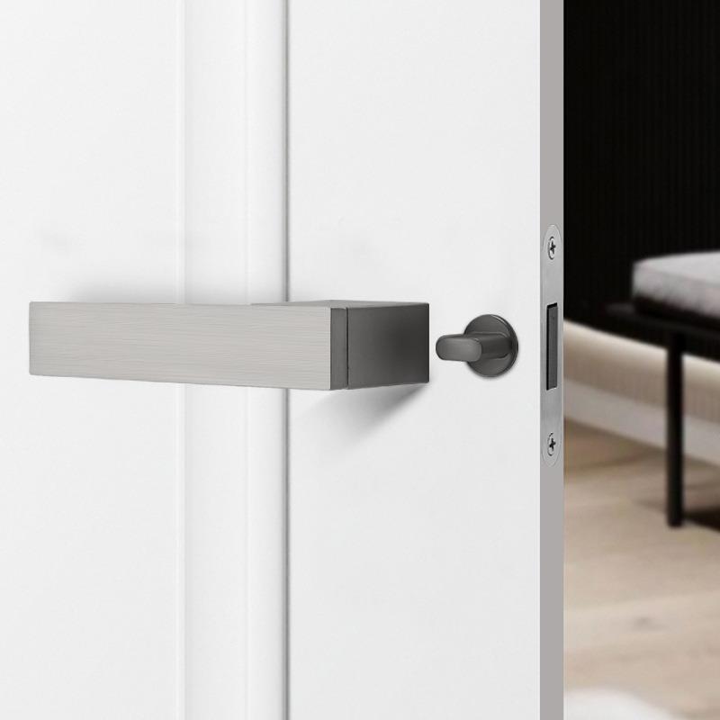 锁具极简bk生态锁方形一字锁卧NKI室锁木门门把门手手柄房间磁门