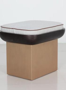 新中式实木矮卧凳现代简约条茶凳家梳用沙发凳75319圆凳茶室长凳