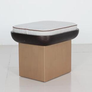 新中式实木矮卧凳现代简约条茶凳家梳用沙发凳75319圆凳茶室长凳