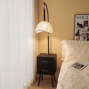 古法式复MAD卧室落地客厅沙灯发中置古风床头柜一体台灯装饰物摆