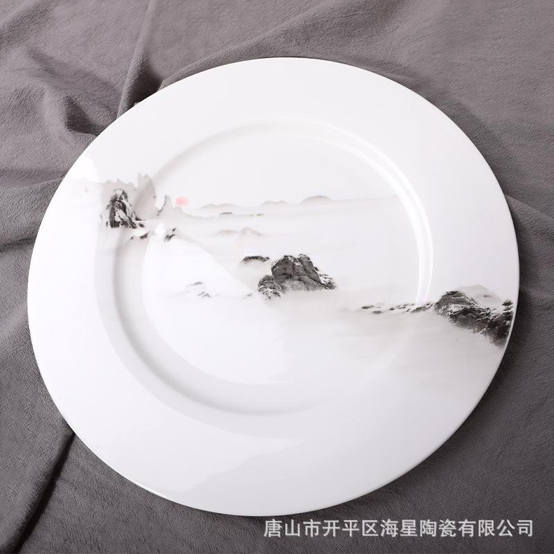 骨瓷酒店摆台套8件套大EOW好河厂新中式国风陶瓷餐具装源头山工上