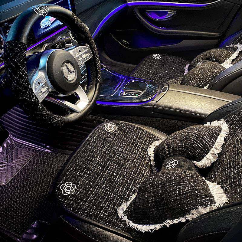 汽车用头枕护颈枕一对女款车座椅坐垫腰靠枕脖子主神驾驶茶94163