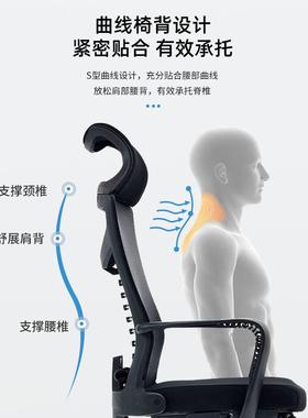 员可躺午休坐椅椅职员办公体工工学20252升降转椅办公室带脚踏电