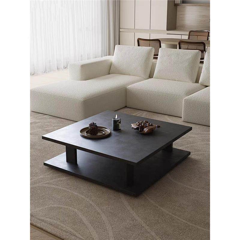 现代简约黑色实几木形茶茶2004年网红客方厅家具方桌床头20230705,住宅家具,茶几,淘宝优惠券,粉丝福利购,淘宝优惠卷