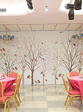 办公室移动屏风店隔断推移门酒舞断蹈室活动隔82146墙拉式折叠门