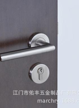 304丝不拉锈钢门锁把室43705内房门锁拉手机械门锁手卧室门锁执间