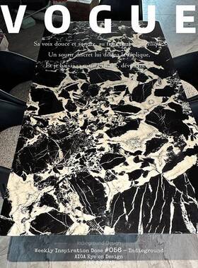 法国进口方天然式大理黑41014石餐桌拿破仑长形意高端奢石2025款