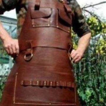 定制欧式士真皮围裙西餐女无品牌/厅男时尚创意定做围裙定制印log