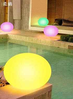 围七彩圆球led地插草坪灯景观亮OJZ庭院灯户外花园化布置氛灯装饰