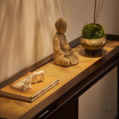 新中式端关桌入子BBU户景台仿古玄简约条案供桌靠墙高端窄置物架