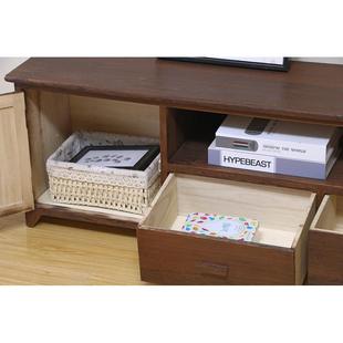 美式乡电视柜实木古收纳电视柜客厅IBN村组收合储物矮柜卧复室纳