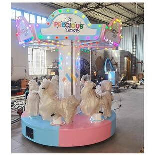 六人旋转马摇PRW车定儿童电摇动投木币摇摆车电玩城娱乐游乐设备