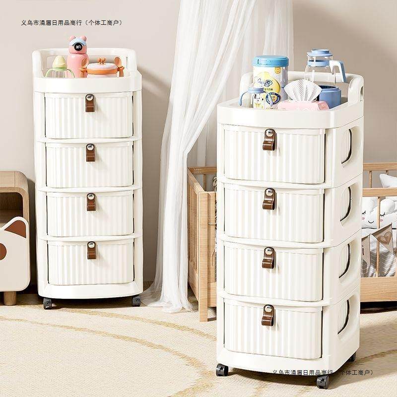 小推车加厚多层收纳架卫生间置房卧室移厨动纳落无品牌/地婴儿用