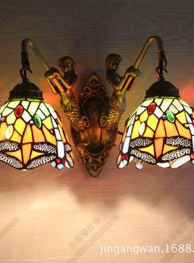 蒂凡壁灯20076镜尼前灯田园蜻壁单双头镜前灯客厅卧室过道床头蜓