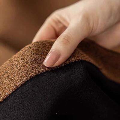 椿野中古焦糖色雪尼尔风复古24748125客高厅卧室美风遮光窗帘提0