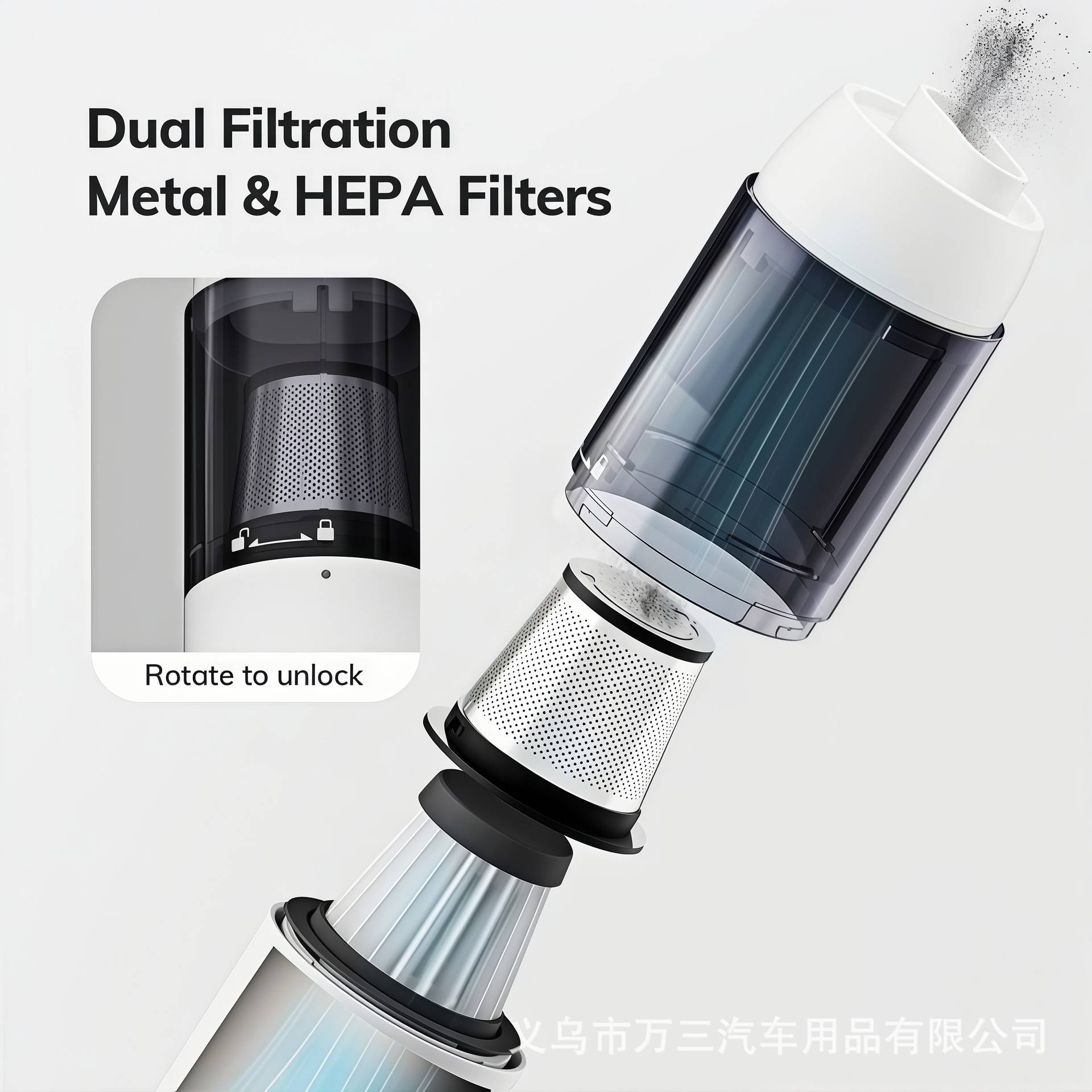 无线车载吸尘器车用无刷电机手持小型便携式除尘器吸尘器吹吸一体