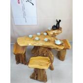 根茶桌实木茶台家用客厅树然整体根茶海雕经济型小天号阳918台小