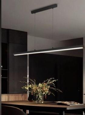 餐厅灯一字吊灯现代约led护眼办简条公65654室茶室书吊房商用店铺