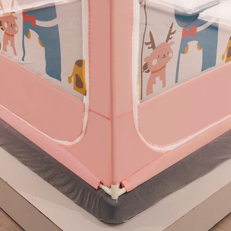 夏蒙古包蚊帐家1用天1.8米支架固定宝宝防摔儿童5三开门LQV卧室.