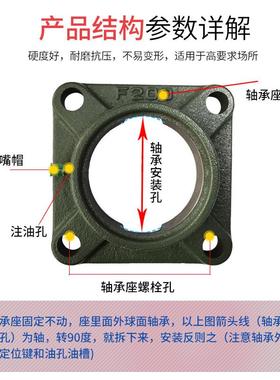 F型方外球面轴承座F312F313FF31435F316F型317固1定ZLK支座
