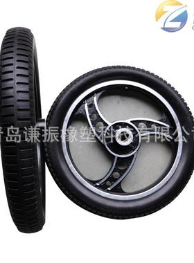 16x2毂.125PU发轮泡套胎铝合金配轮园艺VFH机械轮子16寸
