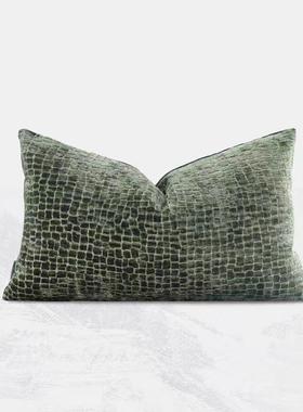 样客板房厅抱轻枕奢简约现代靠软装沙发PDF垫方枕样板间酒店绿色