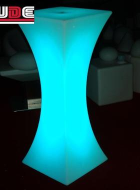 ED发光鸡尾21366酒吧方小形吧台蛮腰吧台圆形酒吧L桌七彩发台光家