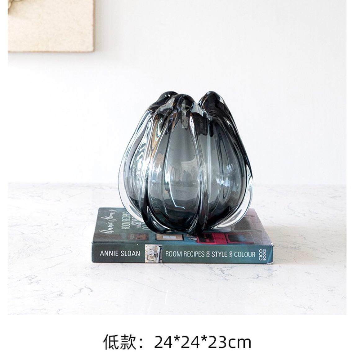 现代轻奢布格花装瓶摆PZN件样饰间台板面花插花器软装摆设