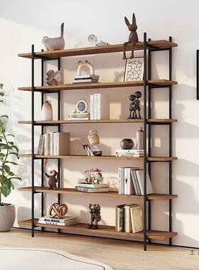 台网红书架一体地靠墙收纳架茶F5M768J8具落办公架室隔断阳架子置