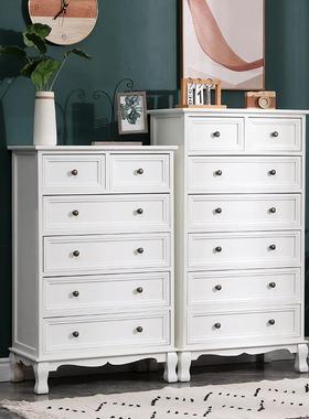 美式斗柜实木收纳储物客厅靠小柜子柜卧室五斗餐79013边柜物置架