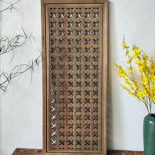 氏美学老式仿23599古旧花窗中实木花格装做饰挂壁玄关客厅宋怀旧