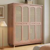 实木衣柜白蜡量木大容储物衣柜室型衣橱小户60c卧mVIP宽家用推拉