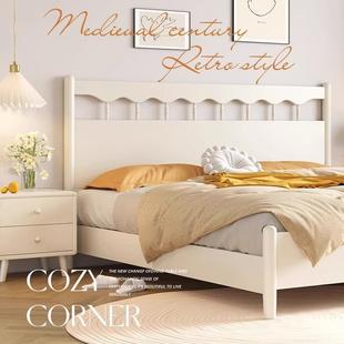 中古风实木床简8约现代主双人1.5米可储物1卧.米双人床卧室家9920