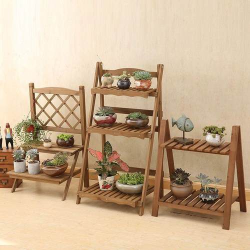 意实木花14999架子家用阶梯式客厅物架创简易置阳台多肉绿装萝饰