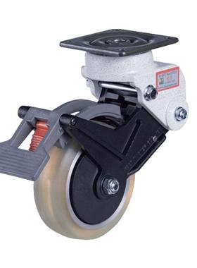 中重型铝芯U脚减震P单轮平脚底定向万向脚66378轮推车轮货架轮3-1