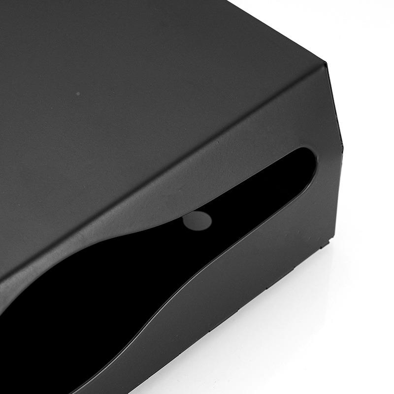 擦手盒纸架卫纸F96J6HJ8生间厕所抽盒纸盒商用纸巾厕C&黑色不锈钢