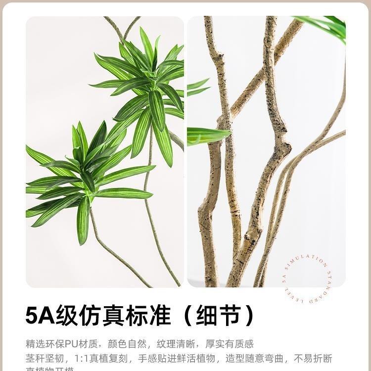 绿植百合竹轻奢型落地假花植摆件客厅装饰仿大生NSW盆物栽室内其
