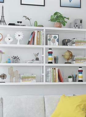 墙架上置14571面物纳架简约客厅壁挂铁艺书酒架家用桌装饰收架挂