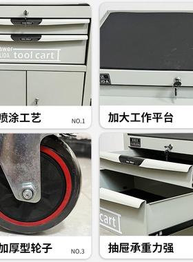 工具柜移动开工具车小LJB推车多功能维汽车型修厂重双门五金收纳