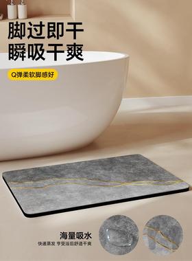 硅泥水地室垫洗手间厕所地毯浴吸卫生藻间门口73571进门入户防滑