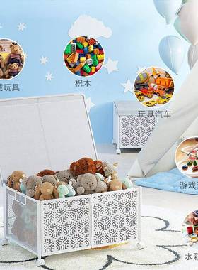 儿童玩具收纳车可折叠尘防衣置物架服储箱铁艺整理收纳94149架物