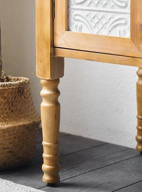 美饰式复古玄关酒柜田园四门48192柜餐边柜柜雕卧花装柜民宿别墅