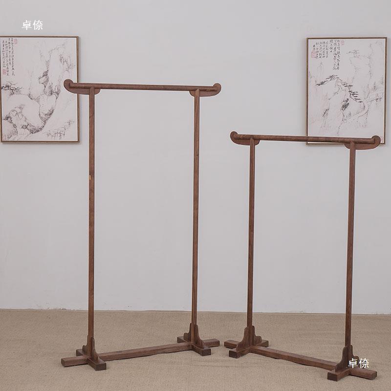 中古衣架古木帽质代新中式榆木衣帽架落仿地客厅挂衣架古木RQP衣