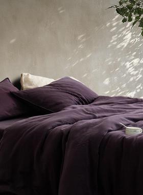 极简轻双针旧感80支床莱赛奢尔50636天丝上品四件套夏季凉感被套