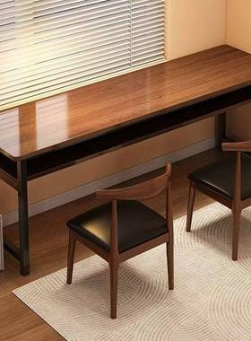 奶油风书桌梳台一电31640脑桌卧室家双人用体长条学习桌简易妆写